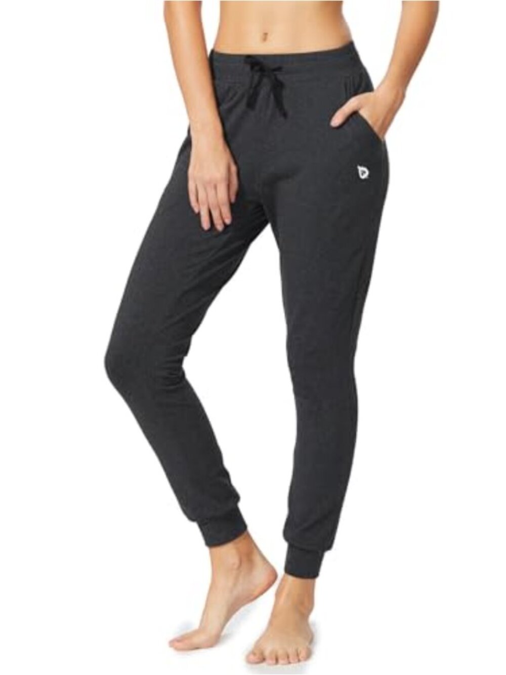 Women's Cotton Joggers with Pockets Tapered Casual Sweatpants